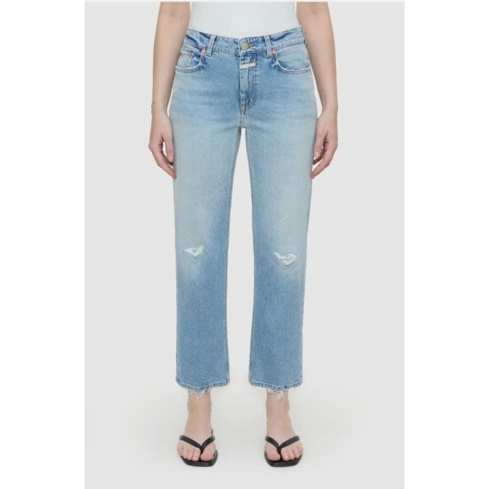 CLOSED Denim Milo Straight Jeans Size 30 Mid Blue Cropped Leg NEW 32" inseam